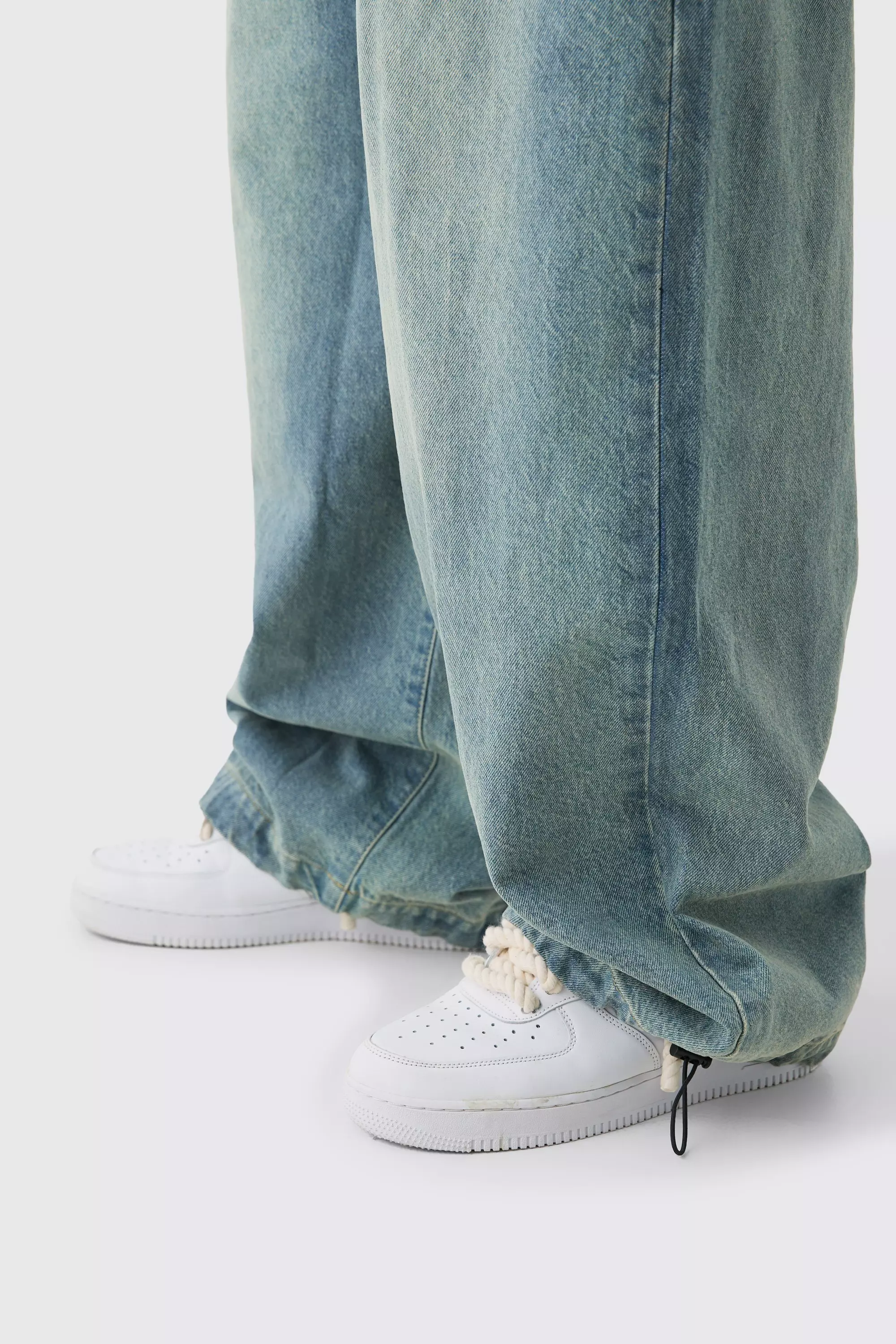 Tall Denim Parachute Jeans | boohooMAN USA